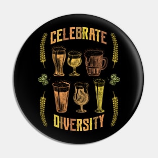 Celebrate Diversity Craft Beer Drinking Pin