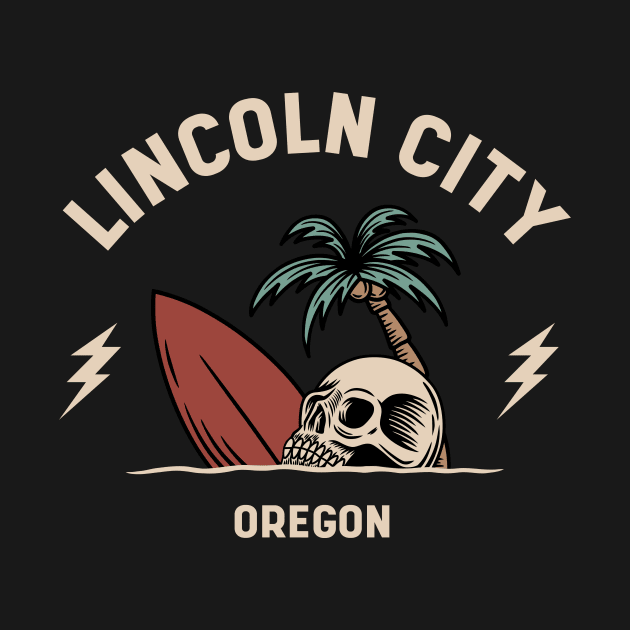 Vintage Surfing Lincoln City, Oregon by SLAG_Creative