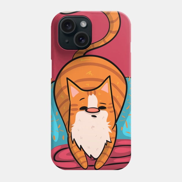 Ginger Cat Fur Shedder Phone Case by KPrimeArt