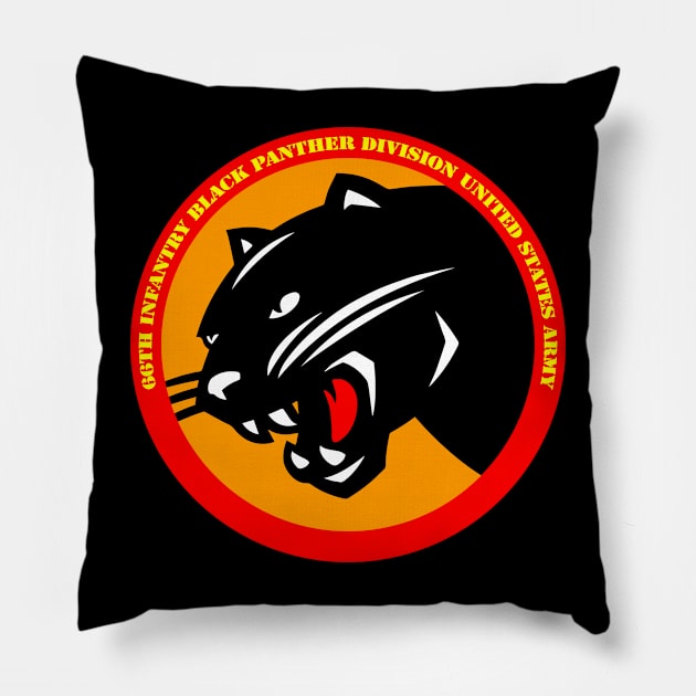 66th Infantry Black Panther Division United States Army Pillow by the DJ that