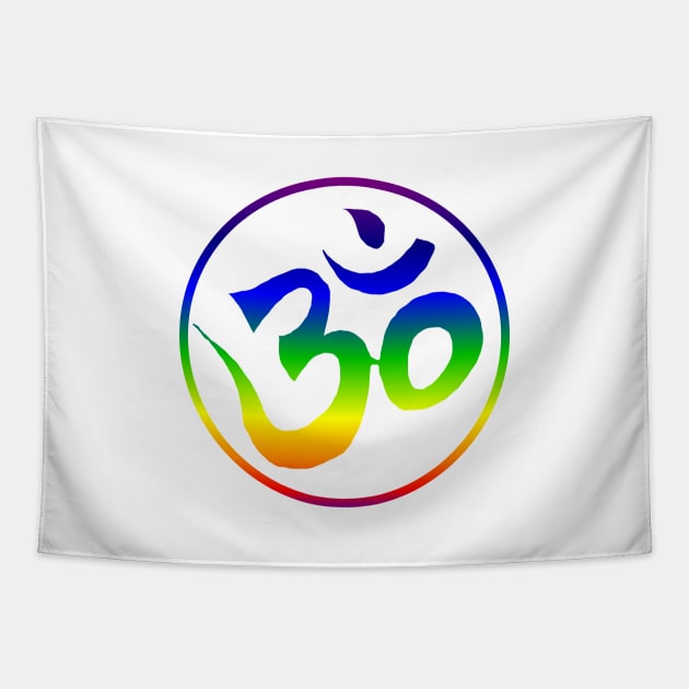 Sacred Spiritual Awakening Om Symbol Tapestry by PlanetMonkey