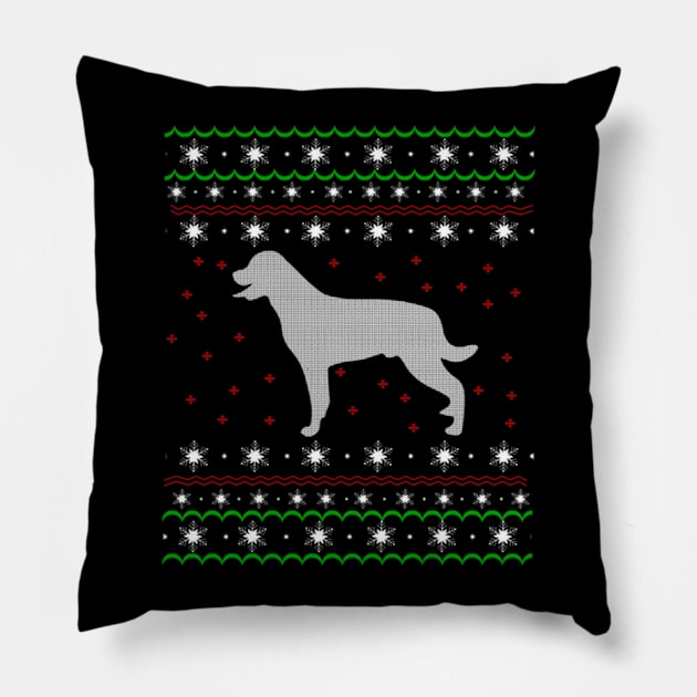 Rottweiler Ugly Christmas Sweater Gift Pillow by uglygiftideas