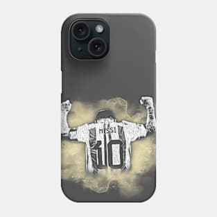 messi watercolor cream Phone Case