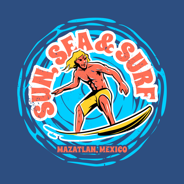 Vintage Sun, Sea & Surf Mazatlan, Mexico // Retro Surfing // Surfer Catching Waves by Now Boarding