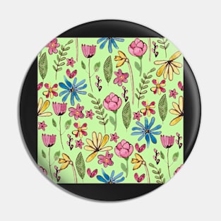 Summer flowers green Pin