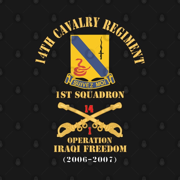 Army - 14th Cavalry Regiment w Cav Br - 1st Squadron - Operation Iraqi Freedom - 2006–2007 - Red Txt X 300 by twix123844