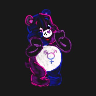 TransBear Stare! - Neon Fluffy T-Shirt