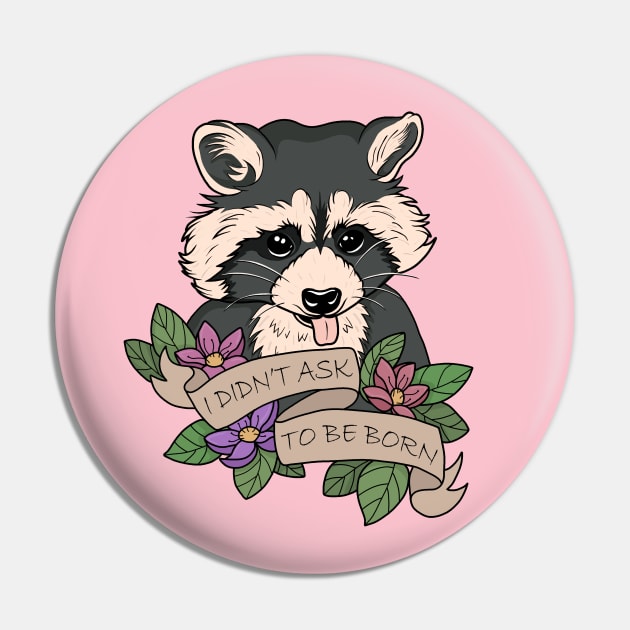 Raccoon Pin by valentinahramov