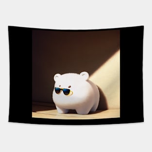 Kawaii Sunglass Polar Bear Tapestry