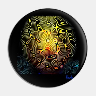 Amoeba Yellow Orb by Blackout Design Pin