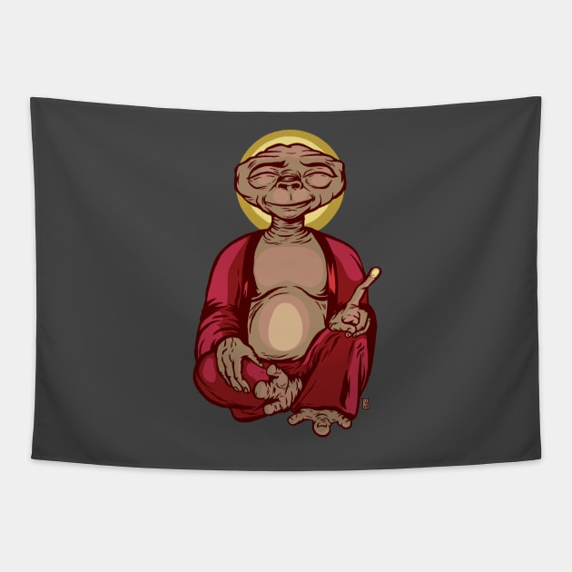 Extra Terrestrial Buddha Tapestry by Thomcat23