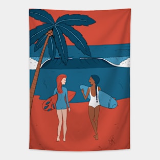 Surf Sisters Tapestry