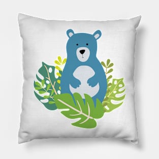 cute bear in the forest Pillow