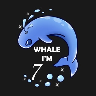 Whale I'm 7 Years Old Birthday T-Shirt