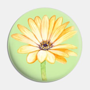 Yellow gerbera flower Pin