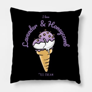 I Love Lavender & Honeycomb Ice Cream Pillow