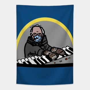 Bernie Sanders Wearing Mittens Makes Music Memes Tapestry