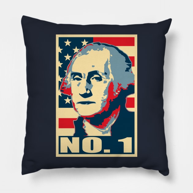 George Washington No. 1 Pillow by Nerd_art