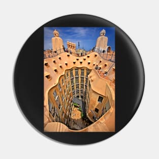 Vertigo on La Pedrera - Barcelona Pin