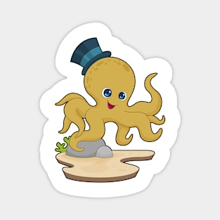 Octopus Gentleman Hat Magnet