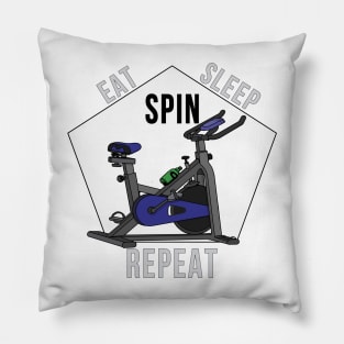 Eat Sleep Spin Repeat Pillow