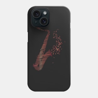 Creative Saxophone Art - Red Mix Phone Case