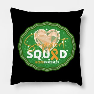 COPD Awareness Support Squad Forest Green Edition Pillow