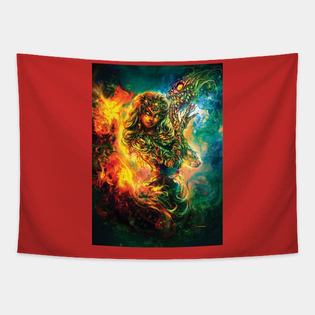 Dragon Queen Summoner Tapestry by orbitalvault