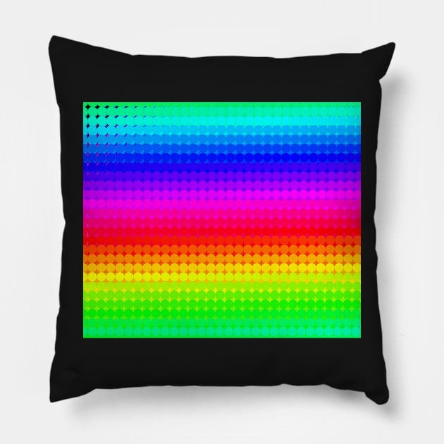 Rainbow Polka dots 007 Pillow by rupertrussell