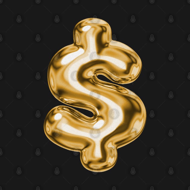 Golden Dollar Sign $ by NonsenseArt