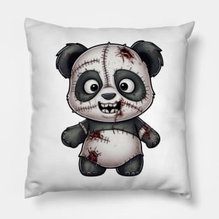 Patchwork Panda - Stitched Up - Gothic Teddy Tee Pillow