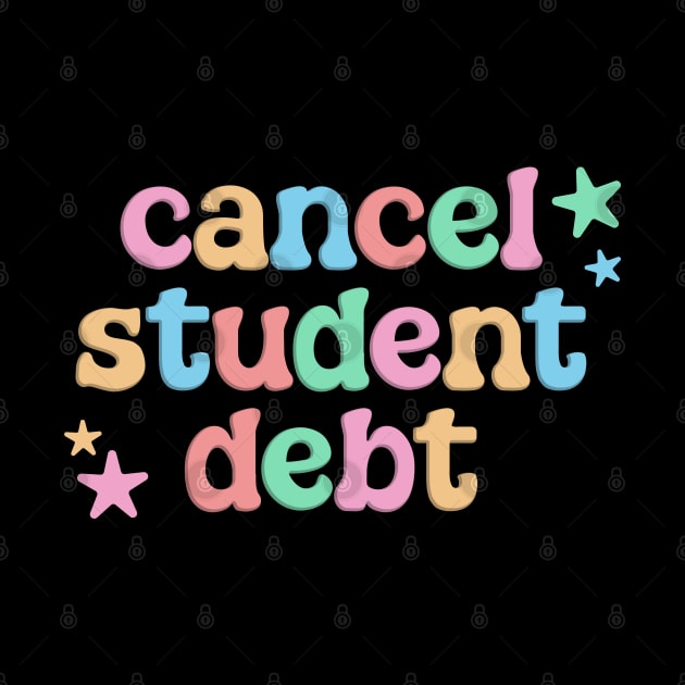 Cancel Student Debt - College Student by Football from the Left