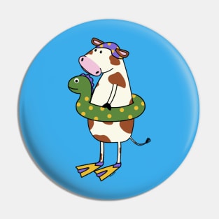 Swim Cow Pin