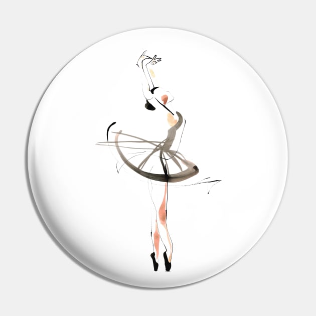 Ballerina Dance Drawing Pin by Catarina Garcia