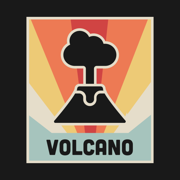 Vintage Science Geology VOLCANO Poster by MeatMan