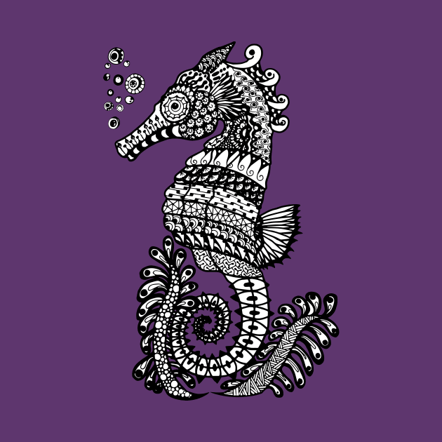 Zen Seahorse by DellaMorteArts