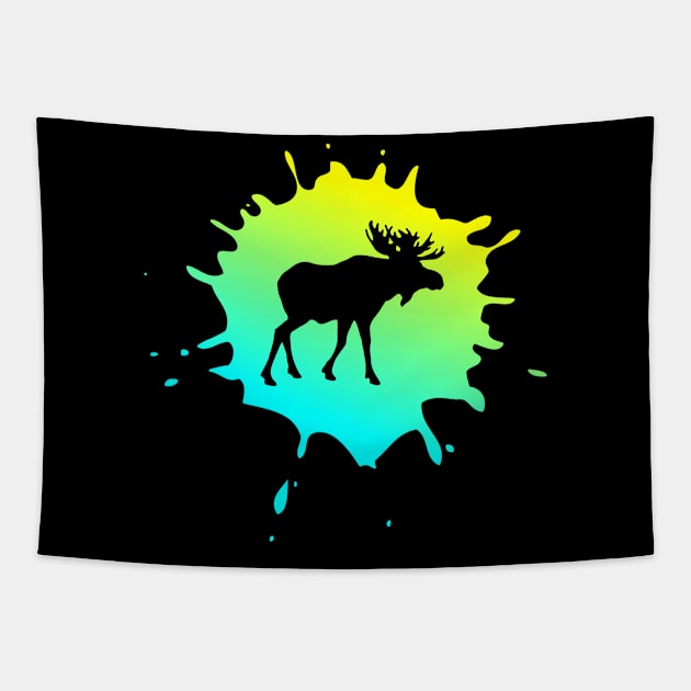 Men or Boys Moose Tapestry by JKFDesigns