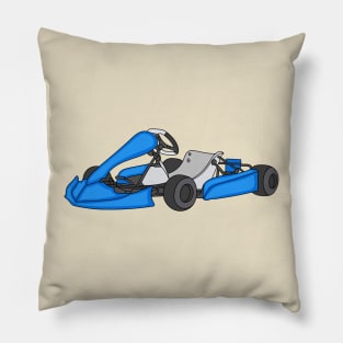 Kart racing cartoon illustration Pillow