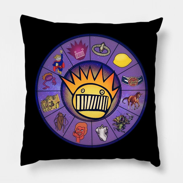 Boognish Rising 2.3 - Horoscope Birth Chart For Ween Pillow by brooklynmpls