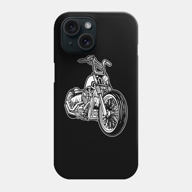 bobber style motorcycle Phone Case by noorshine