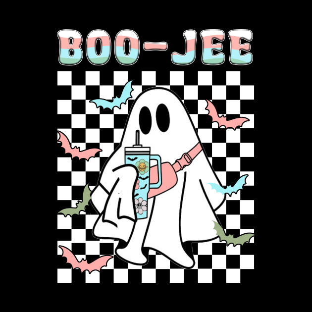 Spooky Season Cute Ghost Halloween Costume Boujee Boo-Jee by JennyArtist