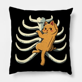 Cat Ribs Love by Tobe Fonseca Pillow