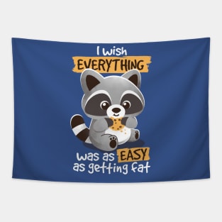 Fat raccoon Tapestry