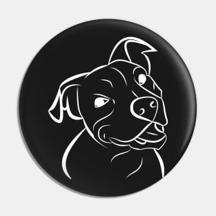 Dog, pit bull, dog head Pin