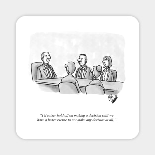 Classic Management Leadership  Cartoon Magnet