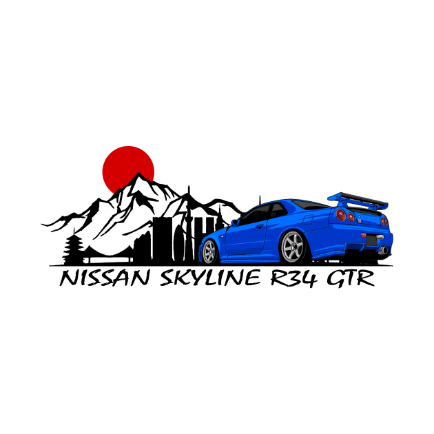 Nissan Skyline GTR R34, JDM Car by T-JD