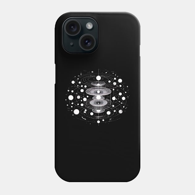 Scientific Illustration of the Multiverse Phone Case by Dead Galaxy