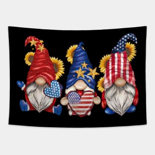 American Gnomies Happy July 4th Independence Day Tapestry