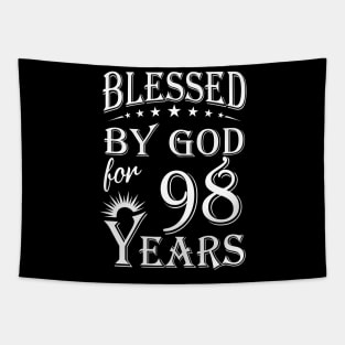 Blessed By God For 98 Years Christian Tapestry