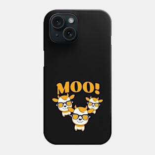 Funny Cute Cows saying Moo ! Phone Case